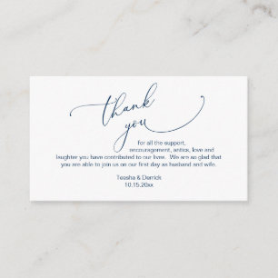 ミニマモダンリスト脚結婚本's Thank you エンクロージャーカード
