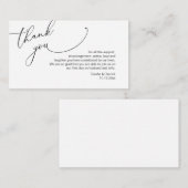 ミニマモダンリスト脚結婚本's Thank you エンクロージャーカード (正面/裏面)