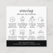 ミニマモダンリスト脱毛ワッシ気にングカード スクエア名刺 (裏面)