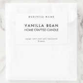 ミニマモダンリスト自家製キャンドルラベルシール 長方形シール (バッグ)