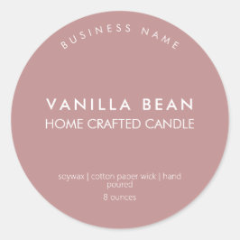 ミニマモダンリスト自家製キャンドル製品ラベル ラウンドシール