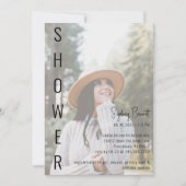 ミニマモダンリスト花嫁フォトIIブライダルシャワー 招待状 (正面)