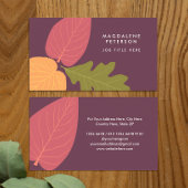 ミニマモダンリスト葉のグラフィック自然の色 名刺