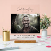 ミニマモダンリスト葬儀メモリアル11x14 アクリルサイン (ウェディング)