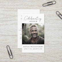 ミニマモダンリスト葬儀記念祈りの言葉カード