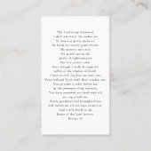 ミニマモダンリスト葬儀記念祈りの言葉カード 名刺 (裏面)