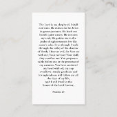 ミニマモダンリスト葬儀記念祈りの言葉カード 名刺 (裏面)