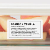 ミニマモダンリスト薄い黒縁どの成分 ラベル (貼付)