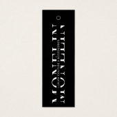 ミニマモダンリスト衣料品価格ラベルブラック&ホワイト (正面)