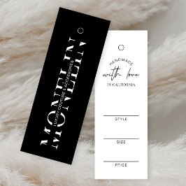 ミニマモダンリスト衣料品価格ラベルブラック&ホワイト