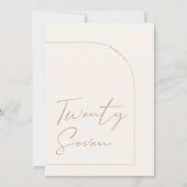 ミニマモダンリスト表27表の番号 招待状 (正面)