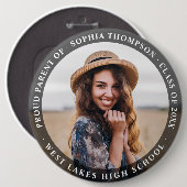 ミニマモダンリスト親誇りを持った院写真暗 缶バッジ (正面&裏面)