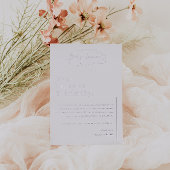 ミニマモダンリスト赤ちゃんシャワーありがとう 箔招待状