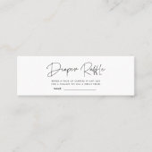 ミニマモダンリスト赤ちゃんシャワーおむつラッフルチケット スキニー名刺 (正面)