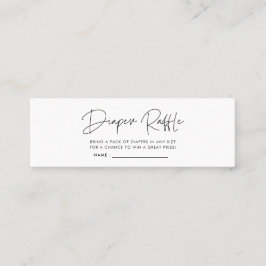 ミニマモダンリスト赤ちゃんシャワーおむつラッフルチケット スキニー名刺