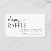 ミニマモダンリスト赤ちゃんシャワーおむつラッフル エンクロージャーカード (正面)