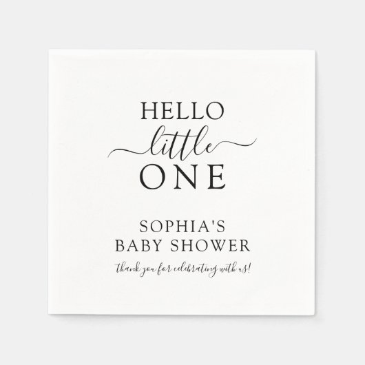 ミニマモダンリスト赤ちゃんシャワーナプキン スタンダードカクテルナプキン (正面)