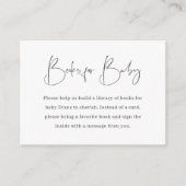 ミニマモダンリスト赤ちゃんシャワー予約リクエスト エンクロージャーカード (正面)