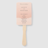 ミニマモダンリスト赤面バラ結婚式 プログラムハンド ハンドファン (正面)