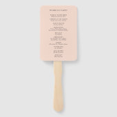 ミニマモダンリスト赤面バラ結婚式 プログラムハンド ハンドファン (裏面)