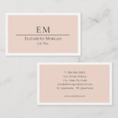 ミニマモダンリスト赤面ピンクグレーシンプル 名刺 (正面/裏面)