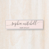 ミニマモダンリスト赤面ピンクドアサイン サインプレート (正面)