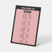 ミニマモダンリスト赤面ピンクプロフェッショナルサロン 台座サイン (正面)