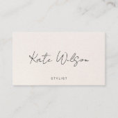 ミニマモダンリスト赤面ピンクレザープロフェッショナル 名刺 (正面)