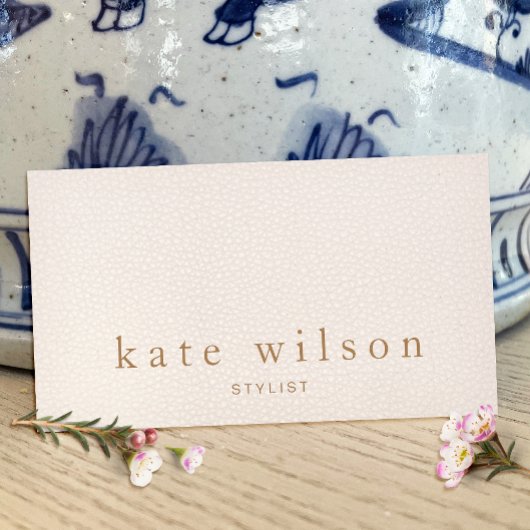 ミニマモダンリスト赤面ピンクレザープロフェッショナル 名刺