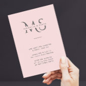 ミニマモダンリスト赤面ピ結婚ンクのQRコード 招待状