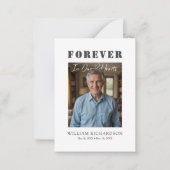 ミニマモダンリスト追悼式悔やみや弔慰 ノートカード (正面)