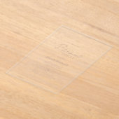 ミニマモダンリスト退職パーティー アクリル招待状 (レイダウン)