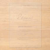 ミニマモダンリスト退職パーティー アクリル招待状 (正面)