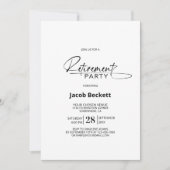 ミニマモダンリスト退職パーティー 招待状 (正面)