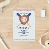 ミニマモダンリスト野球バッターアップ誕生日 招待状