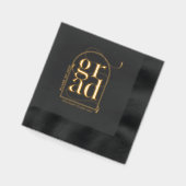 ミニマモダンリスト金ゴールドアーチ卒業パーティー 箔ナプキン (左)