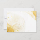 ミニマモダンリスト金ゴールドウェディングRSVPカード サンキューカード (裏面)