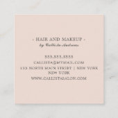 ミニマモダンリスト金ゴールドグリッターシンプルメイクアップ スクエア名刺 (裏面)