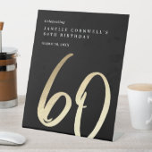 ミニマモダンリスト金ゴールドタイプ60誕生日 台座サイン (インサイチュ)