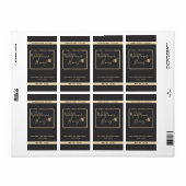 ミニマモダンリスト金ゴールドハニービーはちみつ瓶ラベル ラベル (フルシート)