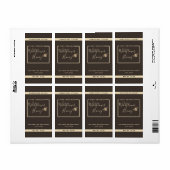 ミニマモダンリスト金ゴールドハニービーはちみつ瓶ラベル ラベル (フルシート)