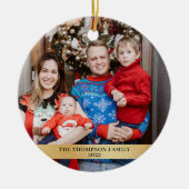 ミニマモダンリスト金ゴールドファミリー2写真 セラミックオーナメント (正面)