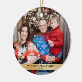 ミニマモダンリスト金ゴールドファミリー2写真 セラミックオーナメント (左)