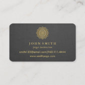 ミニマモダンリスト金ゴールドマンダラヨガインストラクター 名刺 (裏面)