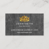 ミニマモダンリスト金ゴールドロータスヨガインストラクター 名刺 (裏面)