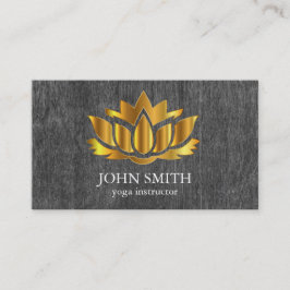 ミニマモダンリスト金ゴールドロータスヨガインストラクター 名刺