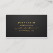 ミニマモダンリスト金ゴールドロータスヨガインストラクター 名刺 (裏面)