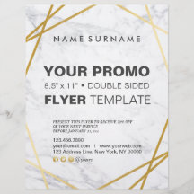 ミニマモダンリスト金ゴールド大理石ジオメトリック8.5"x11"