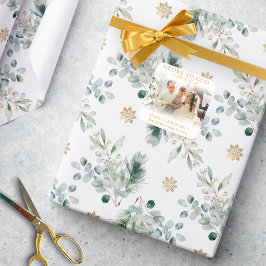 ミニマモダンリスト金ゴールド宗教的クリスマスフォト スクエアシール