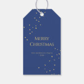 ミニマモダンリスト金ゴールド紙吹雪メリークリスマス ギフトタグ (裏面)